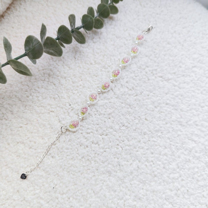 Pulsera de cuentas de arroz hecha a mano