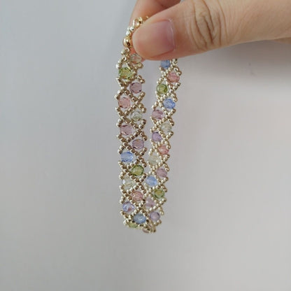 Pulsera de cuentas checas de caramelo hecha a mano: joyería personalizada única