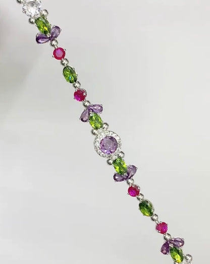 Pulsera de aguamarina y perla hecha a mano