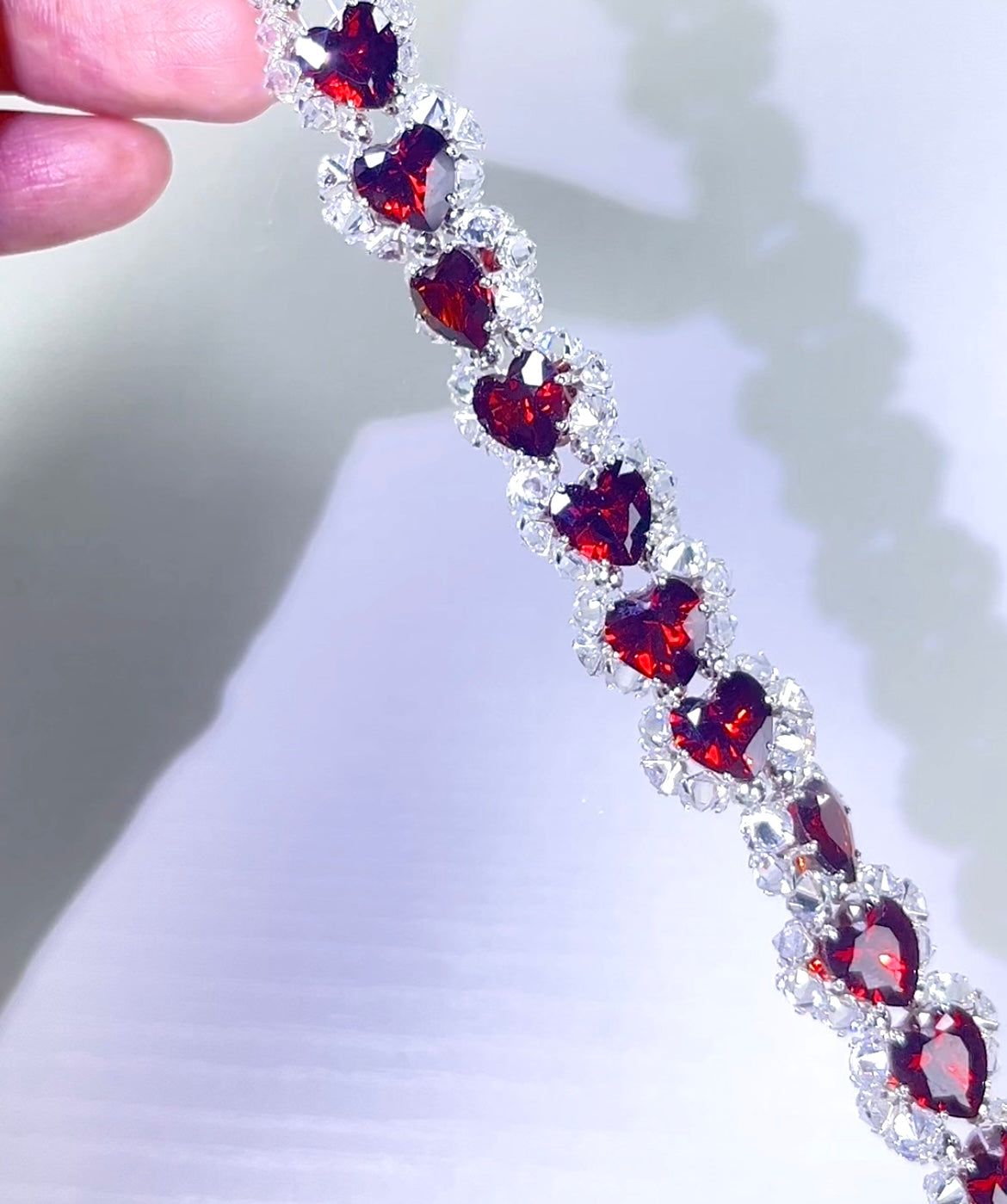 Pulsera de aguamarina y perla hecha a mano