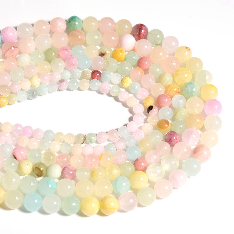 Multicolor Green Jade Beads with Afghan Jade Round Gemstones