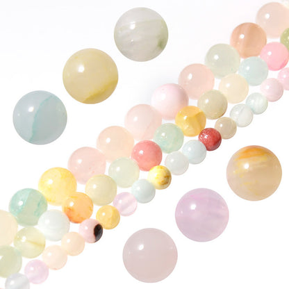 Multicolor Green Jade Beads with Afghan Jade Round Gemstones