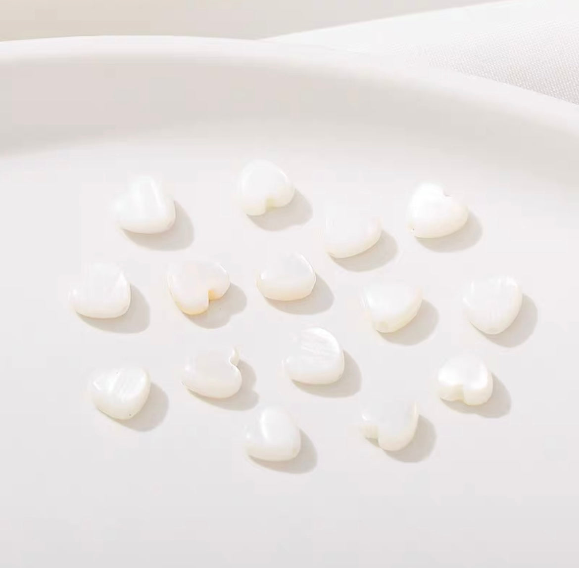 Cuentas de concha de agua dulce natural (10 piezas)