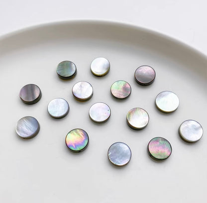 Cuentas de concha de agua dulce natural (10 piezas)