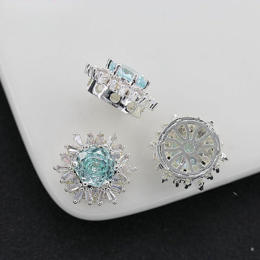 Zirkon Aquamarin Spacer Perlen handgefertigt DIY Perlen Armband und Halskette Schmuck machen liefert