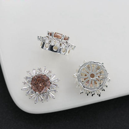 Cuentas espaciadoras de aguamarina y circón hechas a mano para hacer pulseras y collares con abalorios, suministros para hacer joyas