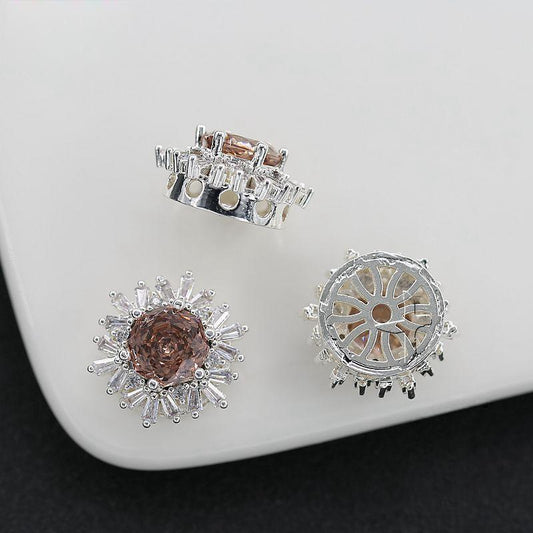 Zirkon Aquamarin Spacer Perlen handgefertigt DIY Perlen Armband und Halskette Schmuck machen liefert