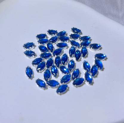 Pulsera de aguamarina y perla hecha a mano