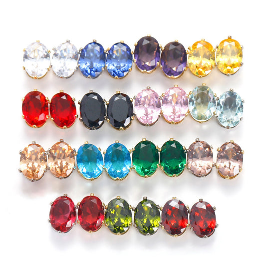 Oval Zircon Zirconia Beads DIY Accessories 5*7MM