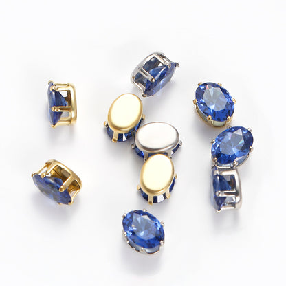 OneMillet Oval Zircon Zirconia Beads DIY Accessories 6*8MM