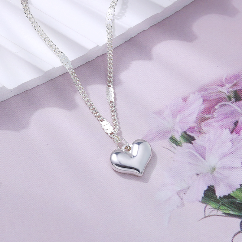Heart Pendant 925 Sterling Silver Necklace