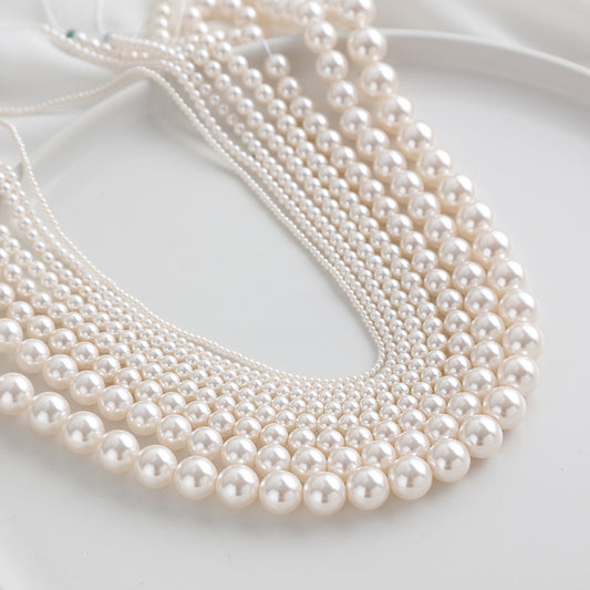 4mm natürliche Muschelperlen DIY Perlen