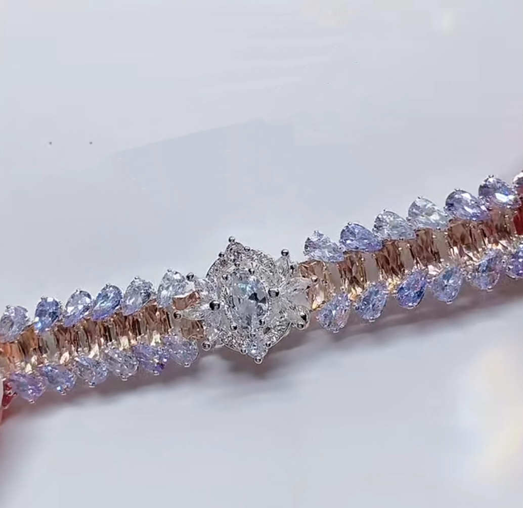 Kit-M36 Purple Zircon Bracelet Zirconia Beads DIY Kit