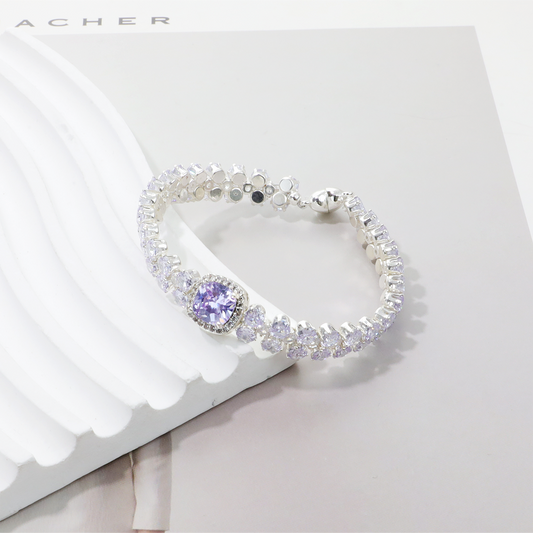 Handgefertigtes Perlen- und Aquamarinarmband