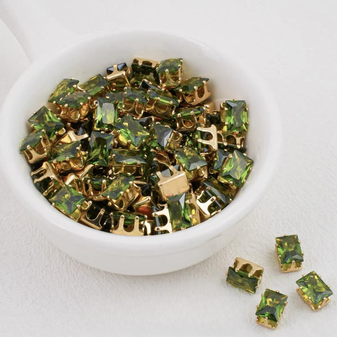 OneMillet Rectangle Zircon Beads 5*7MM