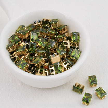 OneMillet Rectangle Zircon Beads 5*7MM
