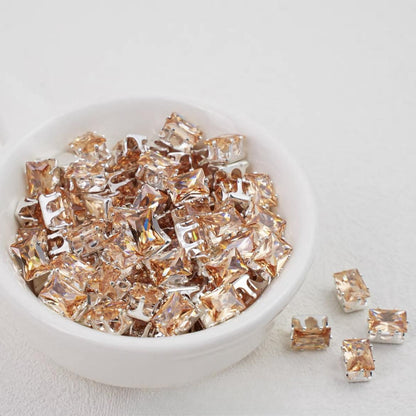 OneMillet Rectangle Zircon Beads 5*7MM