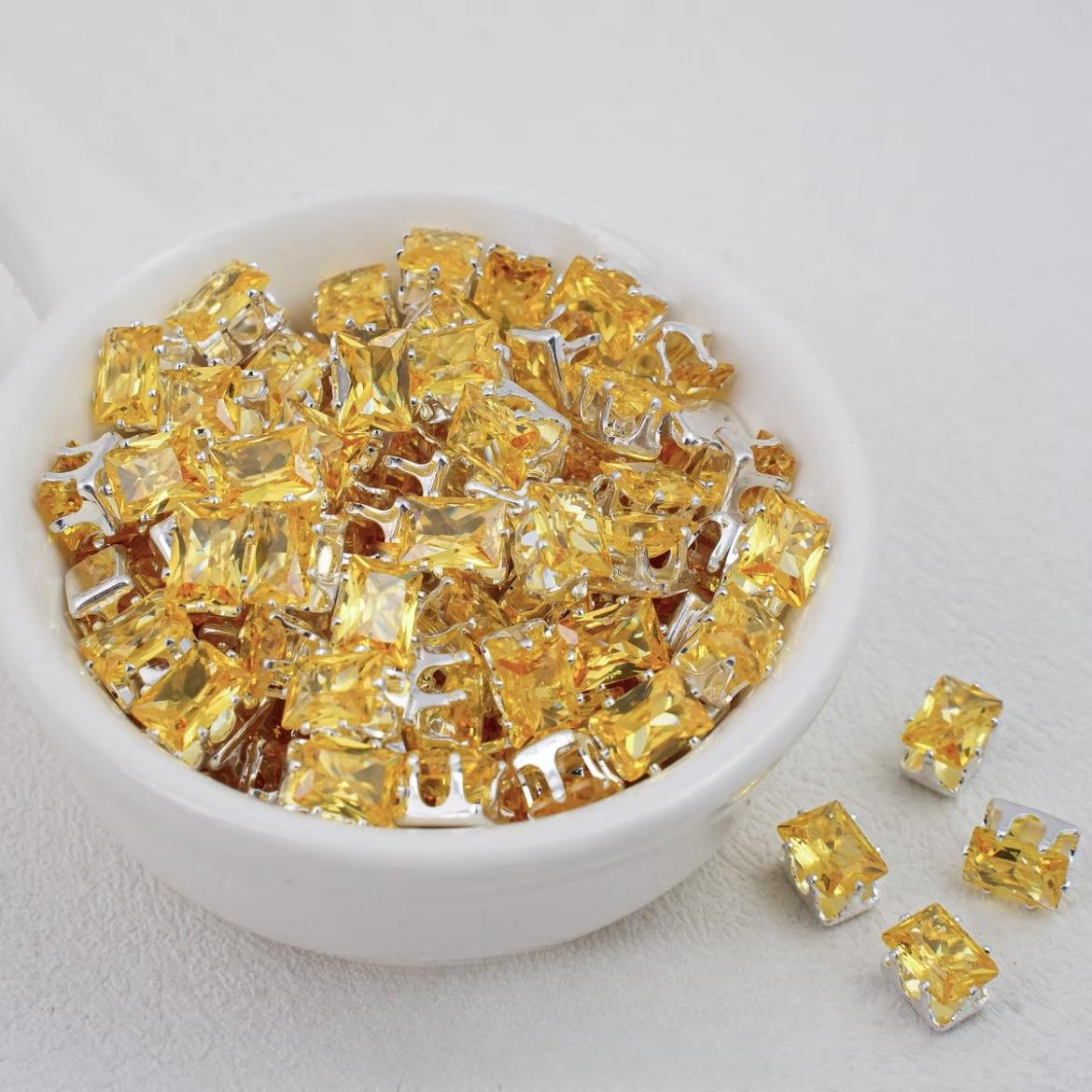 OneMillet Rectangle Zircon Beads 5*7MM