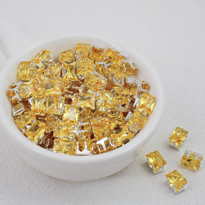 OneMillet Rectangle Zircon Beads 5*7MM