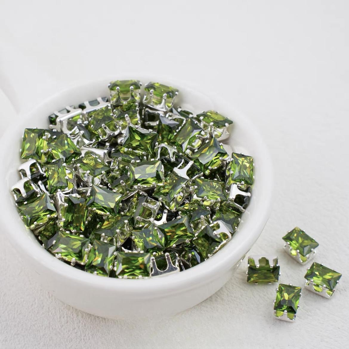 OneMillet Rectangle Zircon Beads 5*7MM
