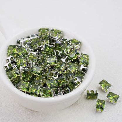 OneMillet Rectangle Zircon Beads 5*7MM