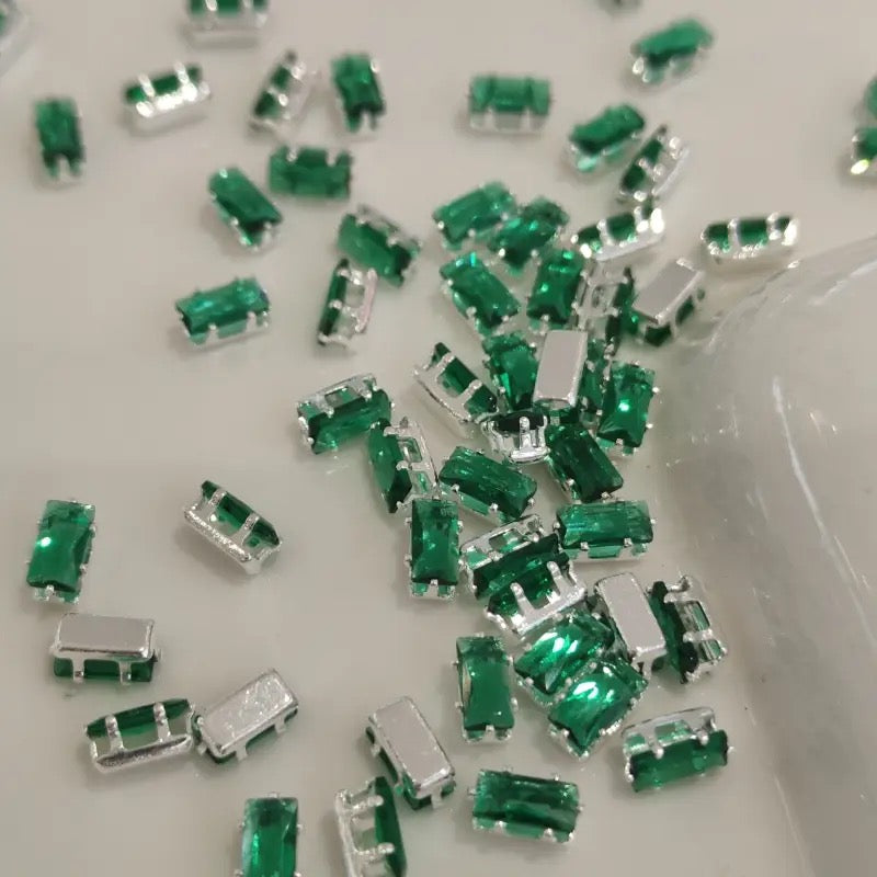 OneMillet Rectangular  Zirconia Beads  3*6MM