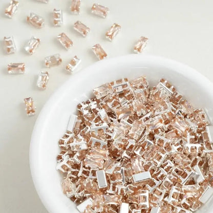 OneMillet Rectangular  Zirconia Beads  3*6MM