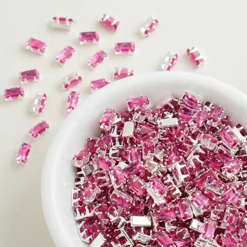 OneMillet Rectangular  Zirconia Beads  3*6MM