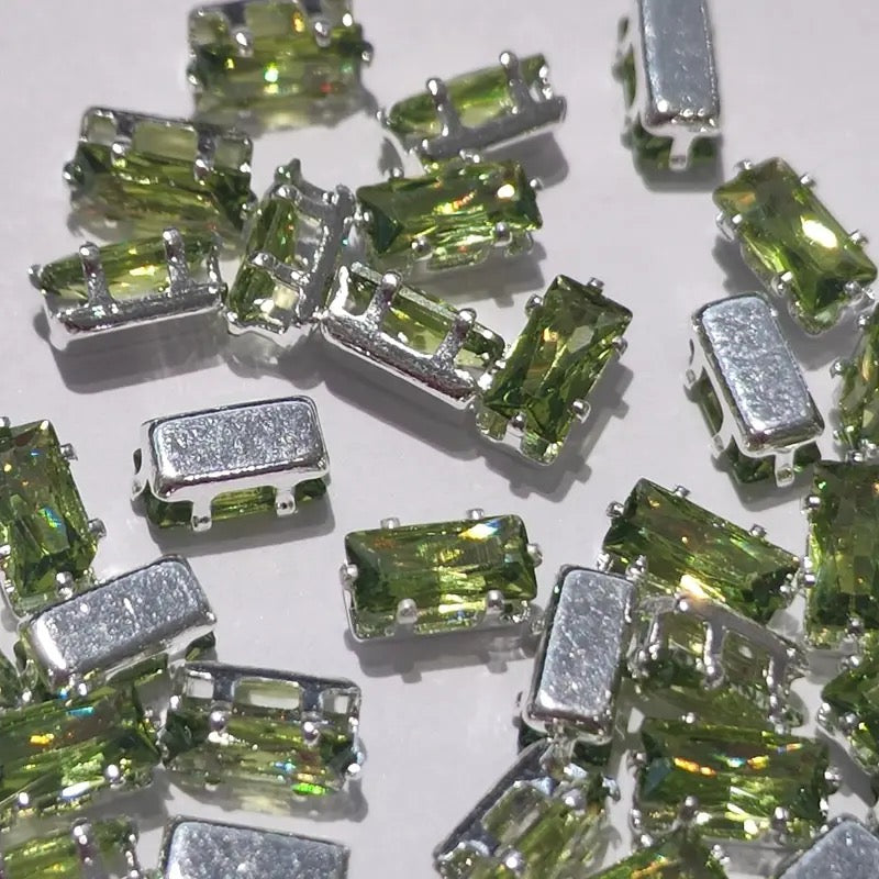 OneMillet Rectangular  Zirconia Beads  3*6MM