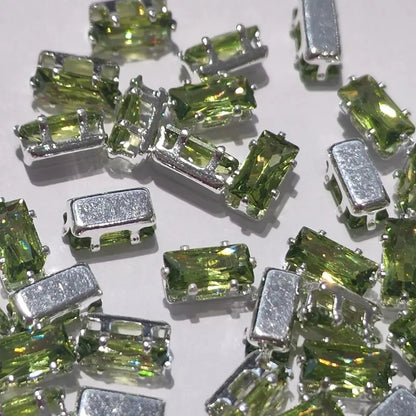 OneMillet Rectangular  Zirconia Beads  3*6MM