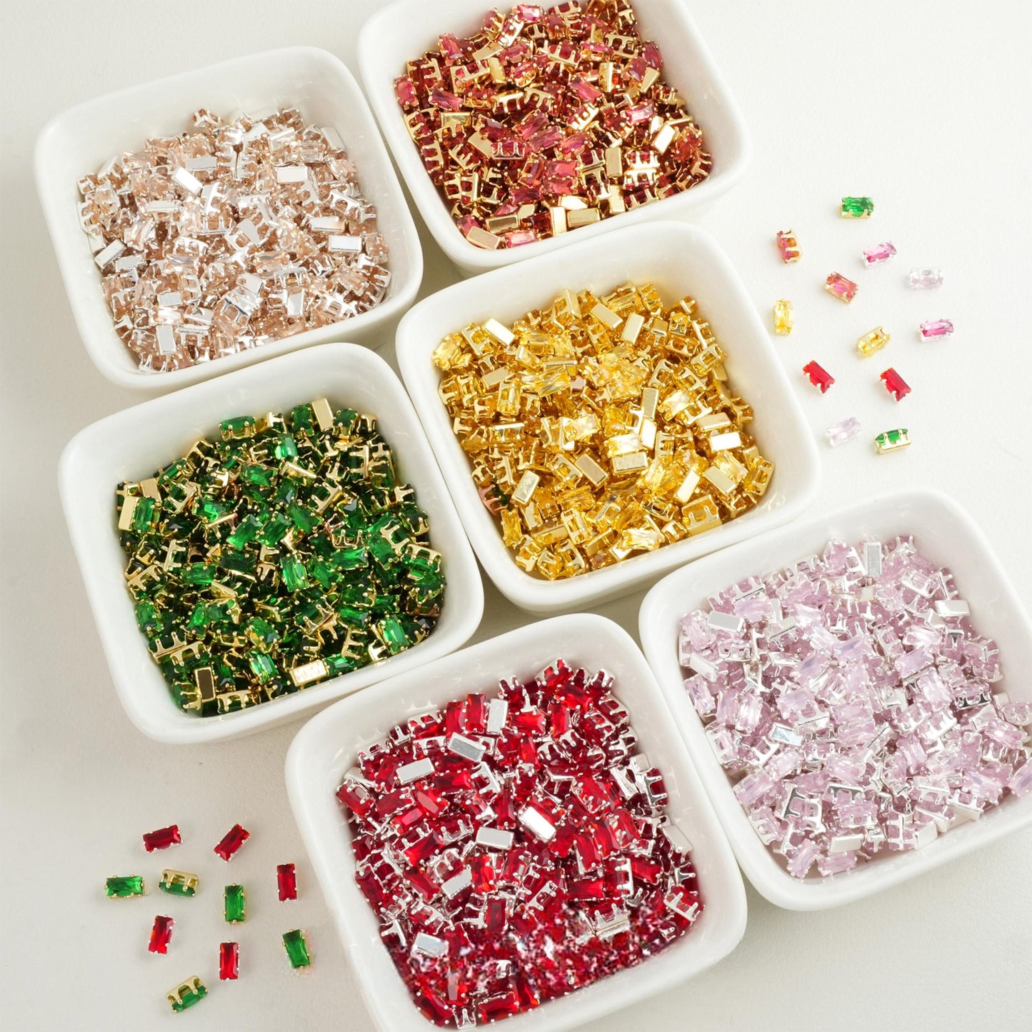 OneMillet Rectangular  Zirconia Beads  3*6MM