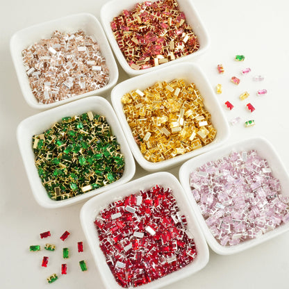 OneMillet Rectangular  Zirconia Beads  3*6MM