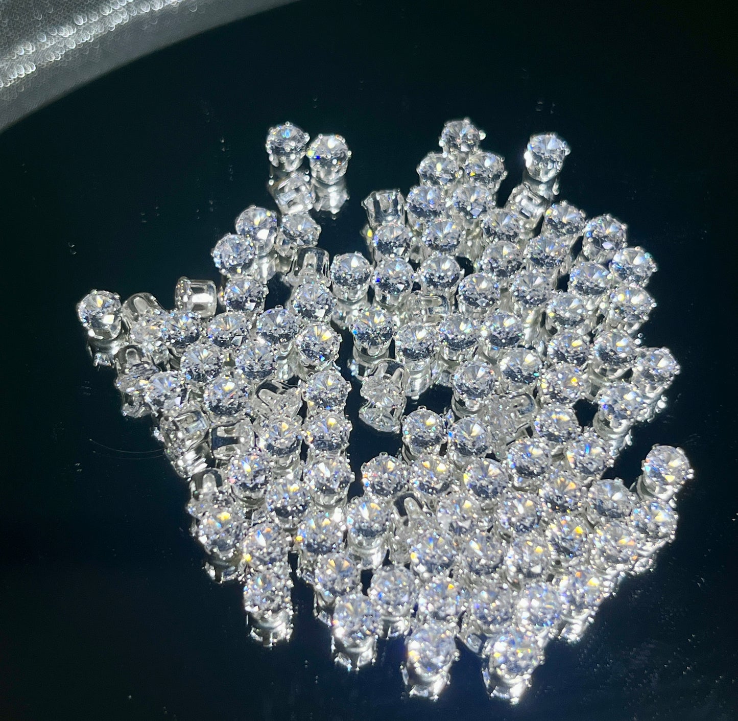 OneMillet 5A Grade Round Zirconia Beads Clear
