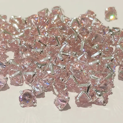 OneMillet 3A Grade Round Reverse-Clamp Zircon 6MM