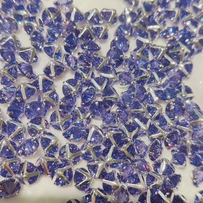 OneMillet 3A Grade Round Reverse-Clamp Zircon 6MM