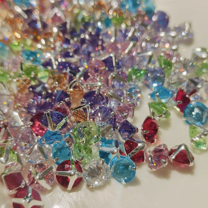 OneMillet 3A Grade Round Reverse-Clamp Zircon 6MM