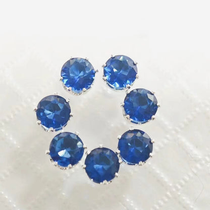 OneMillet Round Cubic Zirconia Beads AAA Silver Plated