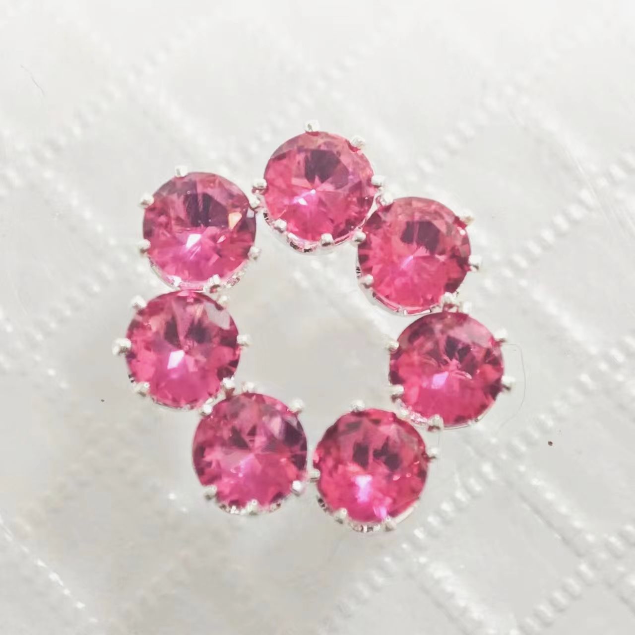 OneMillet Round Cubic Zirconia Beads AAA Silver Plated