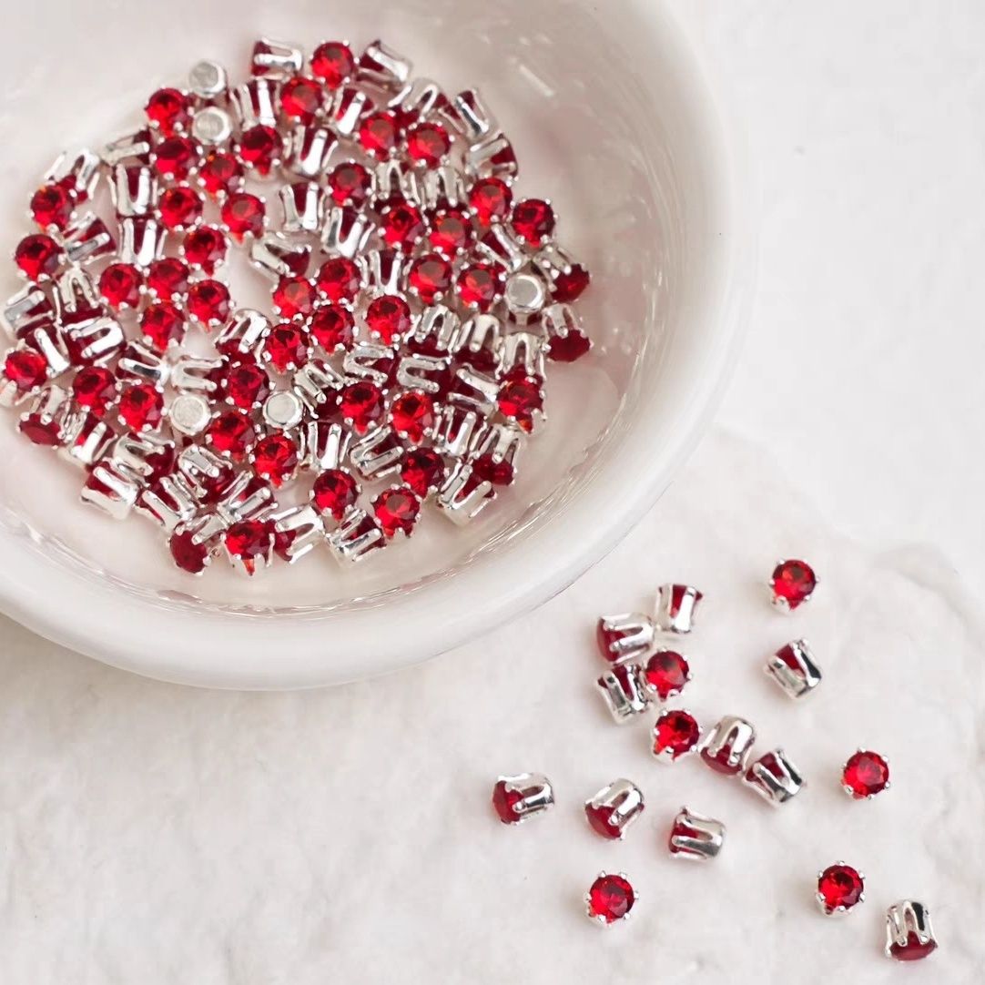 OneMillet Round Cubic Zirconia Beads AAA Silver Plated