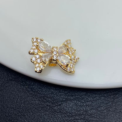 Butterfly Zircon Spacer Beads for Jewelry Making – Sparkling Crystal Charms for DIY Bracelets