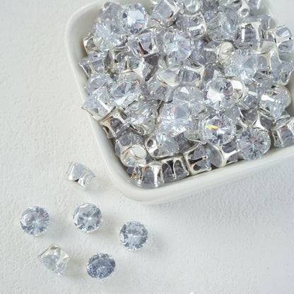 OneMillet Round Cubic Zirconia Beads 8mm