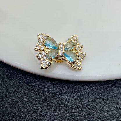 Butterfly Zircon Spacer Beads for Jewelry Making – Sparkling Crystal Charms for DIY Bracelets