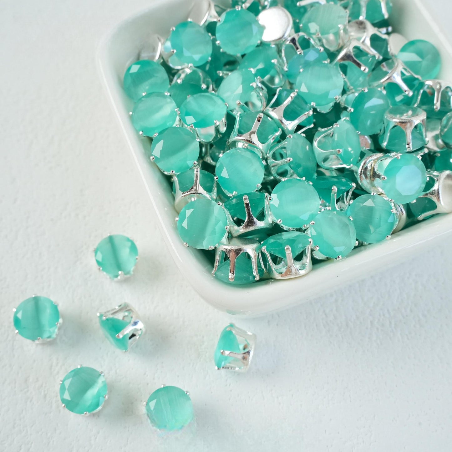 OneMillet Round Cubic Zirconia Beads 8mm