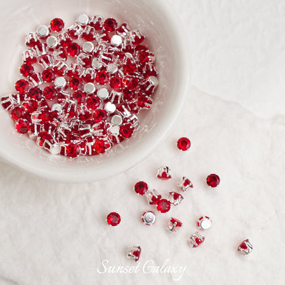 OneMillet Round Cubic Zirconia Beads AAA Silver Plated