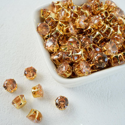 OneMillet Round Cubic Zirconia Beads 8mm