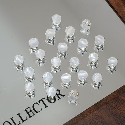 OneMillet Cat's Eye Round Zirconia Beads  5MM