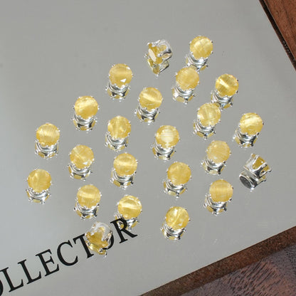 OneMillet Cat's Eye Round Zirconia Beads  5MM