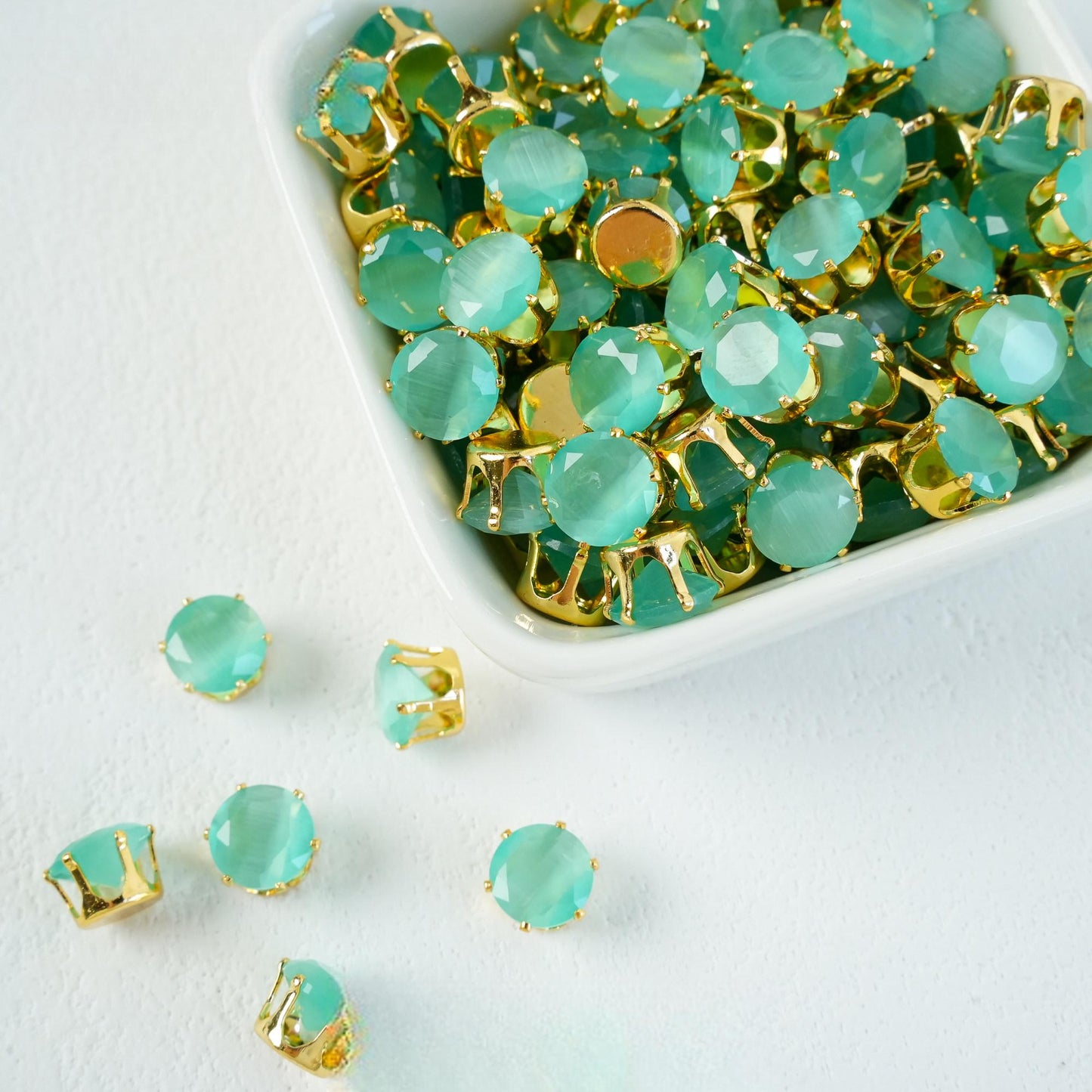 OneMillet Round Cubic Zirconia Beads 8mm