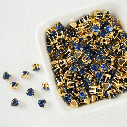 Heart-Shaped Zirconia Beads DIY Accessories Silver-Plated 5MM