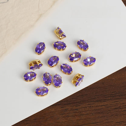 Oval Zircon Zirconia Beads DIY Accessories 4*6MM